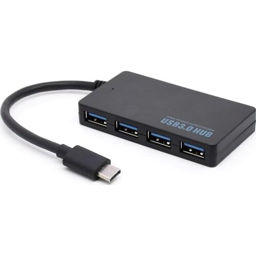 USB 3.1 Type C HUB USB-C Multiple 4 Port USB3.0 Hub Adapter For Chromebook & Macbook Support Windows 8 MacOS