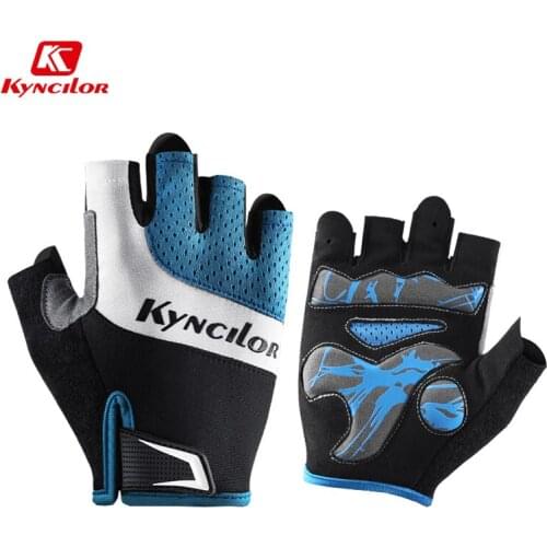 Kyncilor Half Finger Bicycle Gloves Breathable Non-slip Outdoor Sports Cycling Gloves Shock Absorption MTB Road Bike Glove