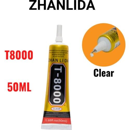Zhanlida T8000 50ML Clear Contact Cellphone Tablet Repair Adhesive Electronic Components Glue With Precision Applicator Tip
