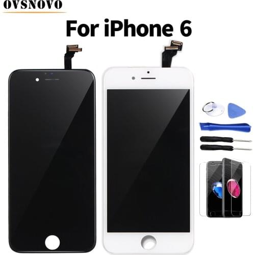 Free shipping LCD for iPhone 6 Display With Touch Screen Digitizer Assembly For iPhone 5 5s 7 No Dead Pixel+Tool+Glass protector