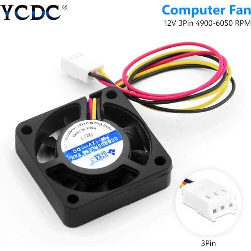 1PC 12V 40mm 4010 DC Fan 40x40x10mm 4cm Cooling Cooler Fan Computer PC CPU Case Cooling Ball Bearing Fan 3 Pin 2 Pin