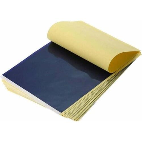 100 Pcs Tattoo Transfer Paper A4 Size Thermal Stencil Carbon Copier Spirit Stencil Tracing Paper for Tattoo Supplies Accessories