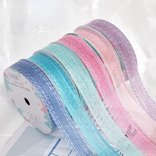 2.5cm*15yard Bouquet Bow Ribbon Pure Color Bilateral Cotton and Linen Ribbon Flower Shop Fabric DIY Materials Gift Packing
