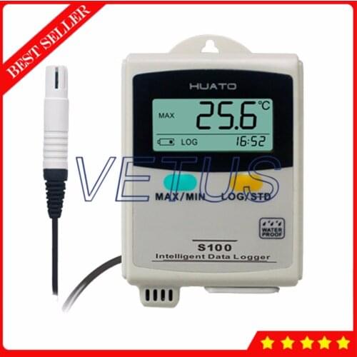 -40~85C S100-EX Digital thermo-hygrometer with Datalogger 4,3000 Storge Meter Temperature Humidity Data Logger External Sensor