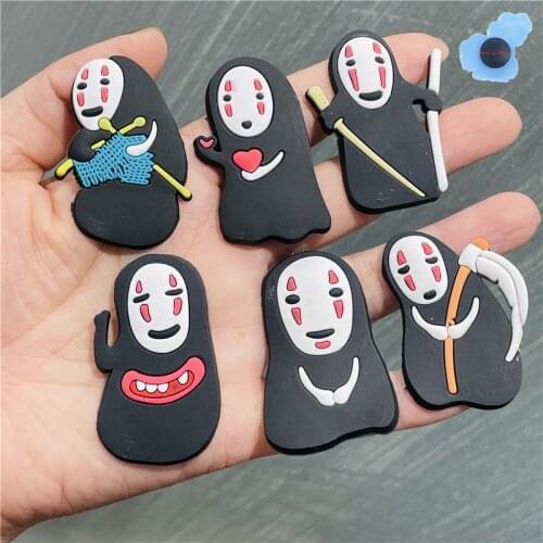 50pcs Japan Cartoon Spirited&Away Shoe Charms Accessories No Face Man Garden Shoe Decoration for Clog Croc Jibz Kids Party Gift