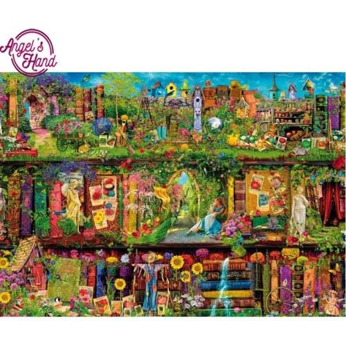 5D DIY diamond embroidery Garden Shelf landscape diamond painting Cross Stitch full square Rhinestone mosaic decoration