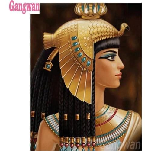 Diy full square round drill diamond painting Egypt woman 5d diamond mazayka embroidery girl crystal icons wall decor new arrival