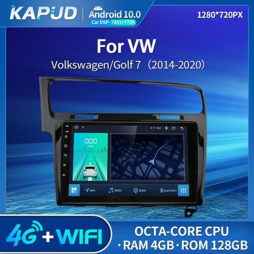 Kapud Android 10.0 Car Multimedia Video Player 10" Navigation For Volkswagen golf 7 2014-2020Radio Stereo BT GPS Wifi DSP