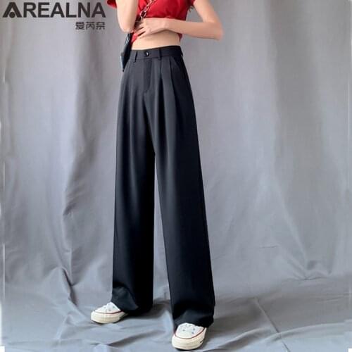 Plus Size Casual Suit Wide Leg pants trousers women Streetwear pantalon femme Chic Loose High Quality Straight woman pants XXL