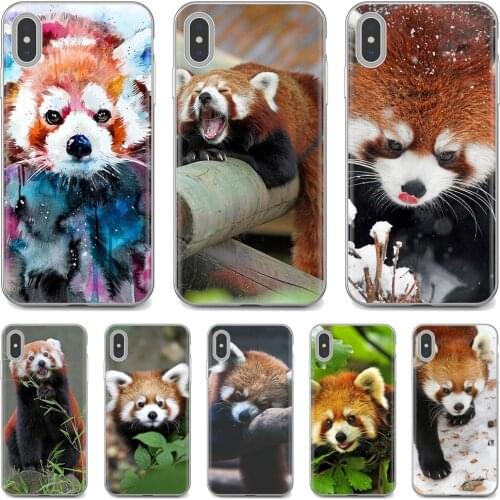 For Xiaomi Mi A1 A2 A3 5X 6X 8 9 9T 10 10T 11 Lite SE Pro Red pandas Poster Cartoon Silicone Phone Case