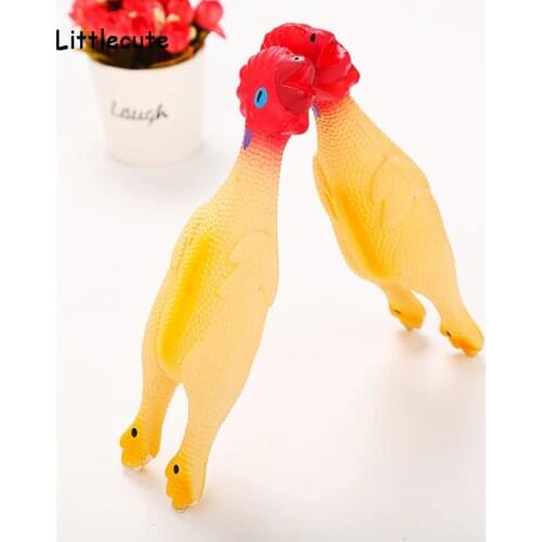 Pet Dog Toys PVC Enamel Material Rubber Screaming Chicken Squeak Toys Squeeze Sound And Bite Dog Toy Supplies 4 Size for all pet