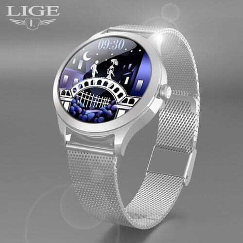 LIGE New Smart Watch Women Fashion Watch Heart Rate Sleep Monitoring IP68 Waterproof Sports Ladies Smartwatch For Android IOS