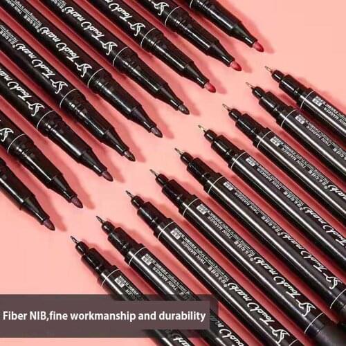 6PCS Oily Marker,Oil Double Nib Marking Pen For Painting Drawing Etc.Student Office Work Use Pen