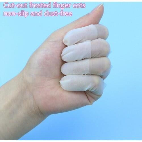 Incision frosted finger cots Non-slip dust-free disposable protective finger cots Guanti lattice Latex gloves Eldiven Eekawiczki