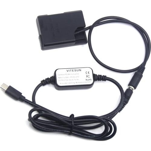 MH-24 USB-C PD Adapter Cable EH5A+EN-EL14 ENEL14 DC Coupler EP-5A for Nikon P7800 D5500 D5600 D3300 D3400 D5100 D3200 D3100