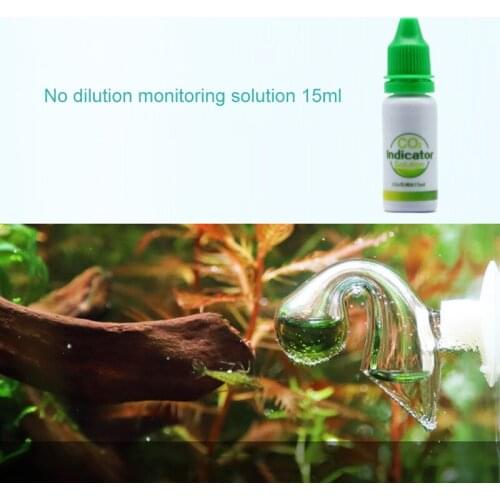 Aquarium Carbon Dioxide CO2 Monitor Glass Drop Checker with Solution PH Indicator and Suction Cup Home Accessories