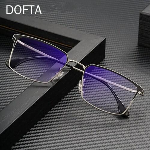 DOFTA Alloy Optical Glasses Frame Men Square Myopia Prescription Eyeglasses Frames Full Eyewear 5309