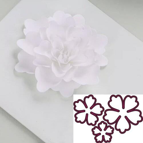 3-piece set of flower gold cutting mould flower knife mold scrapbook photo album paper embossed DIY handicrafts