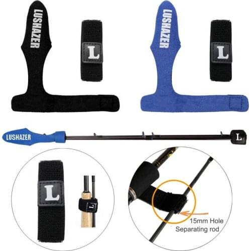 80%HOT LUSHAZER Fishing Rod Protector Set Elastic Pole Tip Cover + Wrap Band Strap