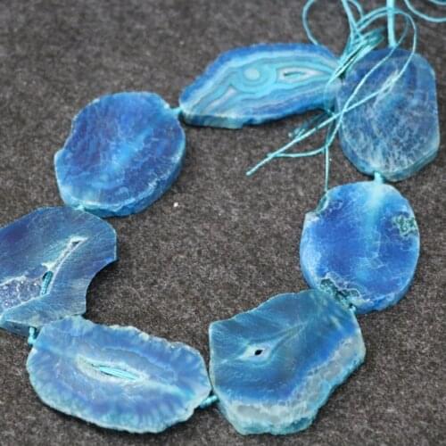 New Druzy Drusy Necklace Beads 15.5inches Blue Druzy Stone Beads Necklace Pendant Valentines Day Gifts Crystal Beads Jewelry