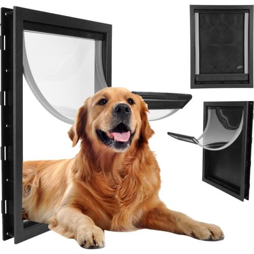 Large Dog Door Removable Pet Dog Door Practical Plastic Material Large Size Pet Door for Pet Dog