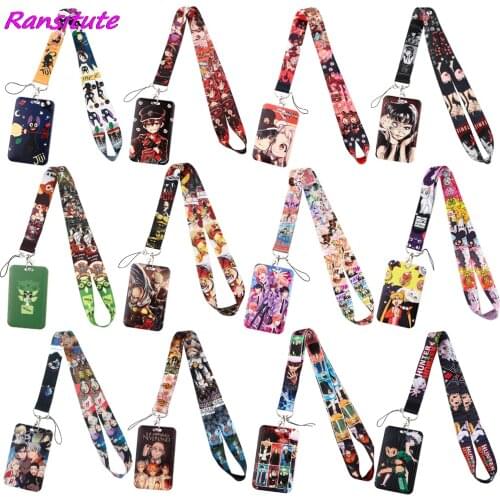 Ransitute R1953 Anime Cat Monster Lanyard Card Holder Student Hanging Neck Mobile Phone Lanyard Badge Subway Access Card Holder