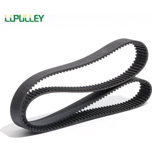 LUPULLEY S5M Timing Belt Closed Loop Black Rubber Toothed Belt 5mm Pitch Width 15/20/25mm Length 305/320/325/335/340/350/355/370
