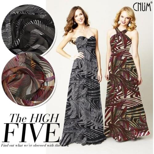 CNUM SC137 100% Natural Silk Chiffon/Sago Cycas/ Silk Fabric Silk /Width 1.42yd Thickness 6mm