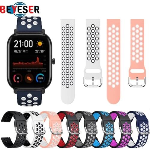 20mm Strap Silicone Watchband for Huami Amazfit GTS 2 Smart Wristband Replacement Bracelet Band Quick installation accessories
