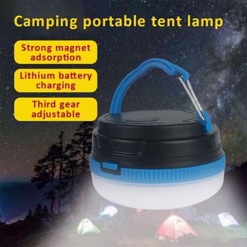 LED Lantern Portable Camping Light Outdoor Tent Light Restractable Hook For Backpacking Hiking Home Emergency Lamp Three Gears