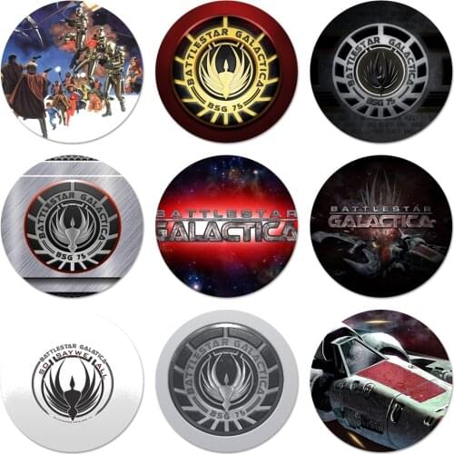 58mm Battlestar Galactica Icons Pins Badge Decoration Brooches Metal Badges For Clothes Backpack Decoration