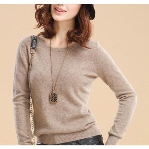 2018 special offer autumn and winter new round neck sweater knit ladies large size pullover sweater wholesale