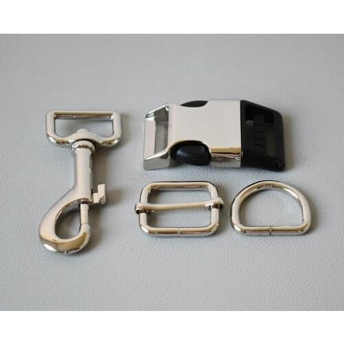 50set 25mm 4-piece/set Metal Side Release Buckles Pack DIY Dog Collar Accessories