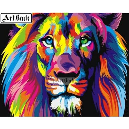 5D Diamond Painting Color Tiger Full Square 3d Mosaic Sticker Embroidery Home Decoration Rhinestone Artwork