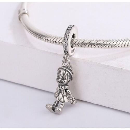 925 Sterling Silver Little Boy With Big Smile Wearing Hat Pendant Charm Bracelet DIY Jewelry Making For Original Pandora