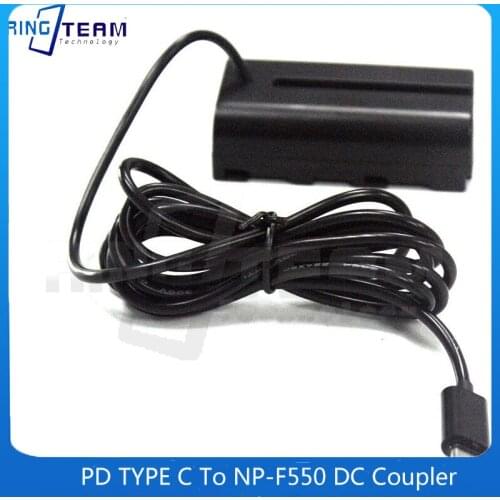 PD Power Adapter to NP-F550 Dummy Battery Replace NP-F970 F750 F570 For NanGuan Neewer Andoer YONGNUO Viltrox LED Lights