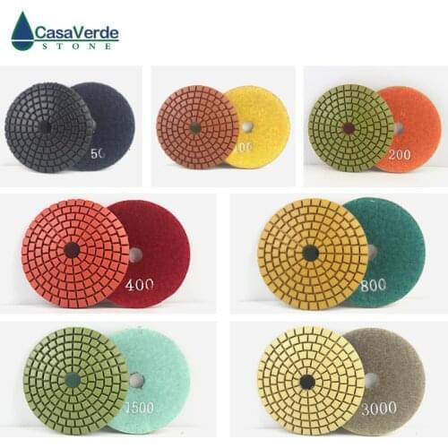 80mm Diamond Convex Polishing Pad 8pcs Bowl Arc Type Diamond Polishing Pad For Marble Granite With Backer Pad Convex Disc