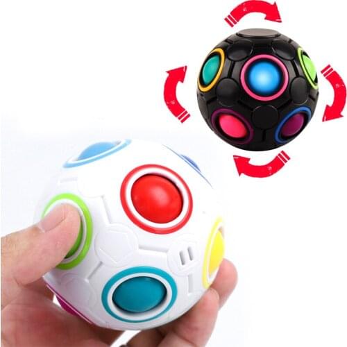 Antistress Cube Rainbow Ball Puzzles Football Magic Cube Educational Learning Toys for Children Adult Kids Stress Reliever Toys