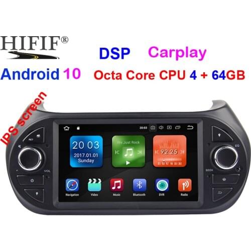 Car Multimedia player GPS Android9.0 Car Radio 1Din DVD 4G For FIAT/Fiorino/Qubo/Citroen/Nemo/Peugeot/Bipper 4G 64G