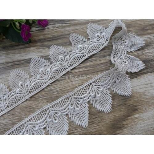 White Scalloped Lace, Venice Lace Trim, Bridal Lace Wedding Embellishment Trim