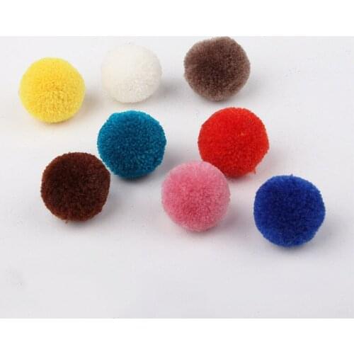 Free Shipping 100pcs 20MM Round Winter Style Fur Ball Patch Sticker Craft Girls Hair Jewelry Bow Center Ornament Accessories