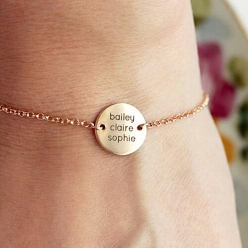 Fashion Name Bracelet Personalized Bar Womens Bracelets Stainless Steel Jewelry Making Customized Nameplate Gift Accessories