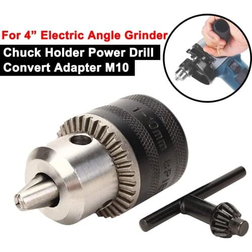 For 4 inch Electric Angle Grinder 10mm Chuck Holder Power Drill Convert Adapter M10 High Precision Collet Chuck