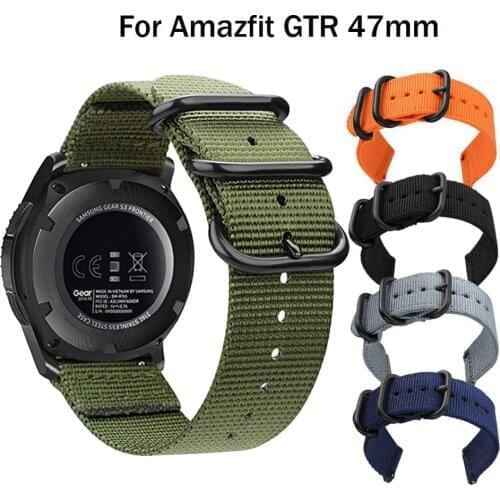 For Huami AMAZFIT GTR 47mm Huami Paces Strato Replacement Sport nylon Watch Band Wrist Strap Smart watch Bracelets accessorie