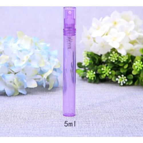 5ml 50pcs/lot Sample Refillable Bottle Small Perfume Bottles Atomizer Transparent PP Empty Parfum Tube Vials Cosemtic Packaging