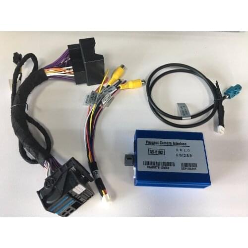 Front camera and reverse camera interface and auto switch for Peugeot 308 4008 508 2008 3008 and Citroen 2017