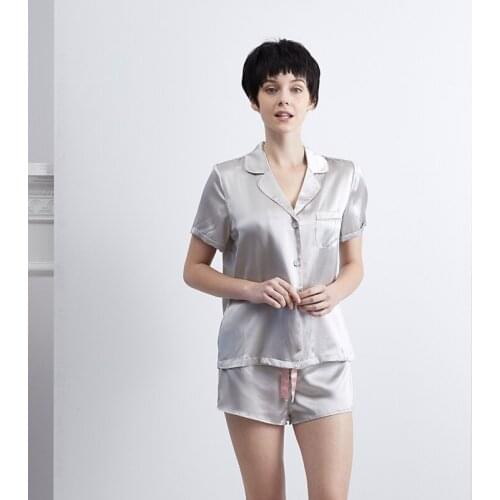 DISANGNI Contra Short Silk Pajama Set