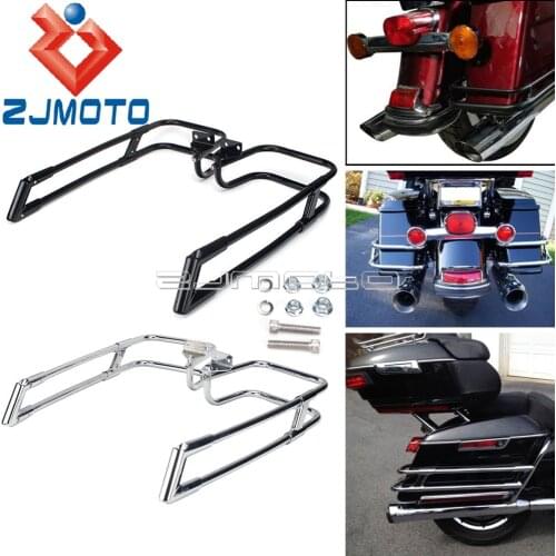 Motorcycle Saddlebag Guard Rail Mount Bracket For Harley Touring 2014-Up Road King Electra Street Road Glide Side Bag Protector