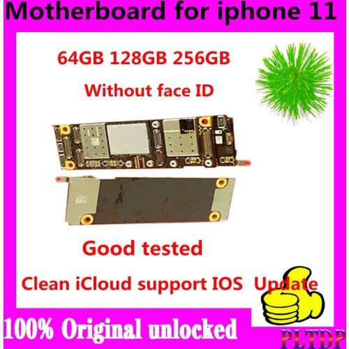 100% Original for iphone 11 motherboard unlocked Free icloud For iPhone 11 Pro 64gb 128gb 256gb Logic board with IOS System