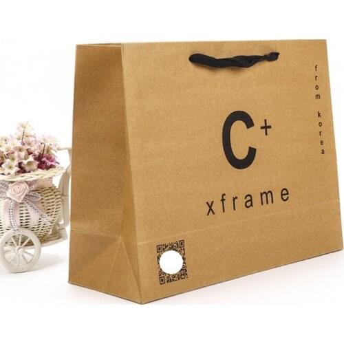 Matte Lamination High quality navy blue gift bags shopping kraft customized paper tote bag with handle --XP2111